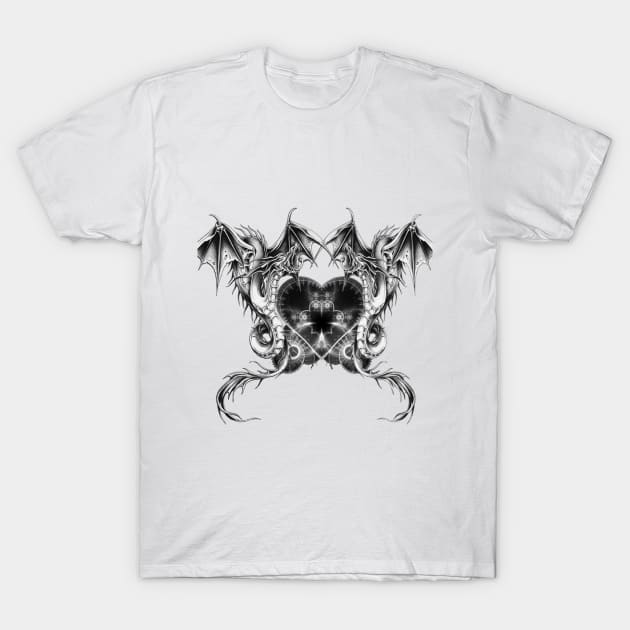 DRAGON BABY BLACK T-Shirt by anlee